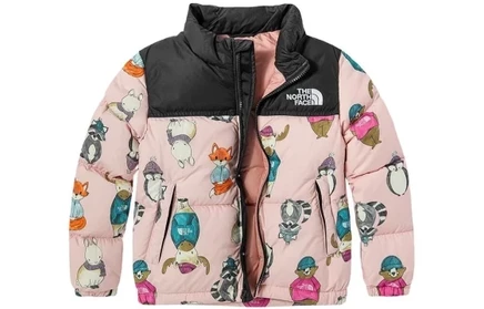 Детская куртка для девочек The North Face, зимняя, розовая