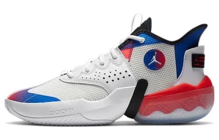 Мужские кроссовки Jordan React Elevation PF, бело-красно-синие