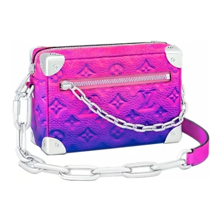 Сумка Louis Vuitton Mini Soft Trunk, сине-розовая