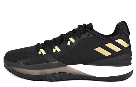 Мужские кроссовки Adidas Crazy Light Boost 2018, черно-золотые