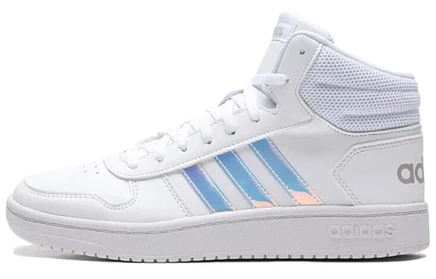 Женские кроссовки Adidas Hoops 2.0, бело-фиолетовые