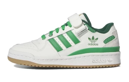 Кеды для девочек adidas Forum Low J, бело-зеленые