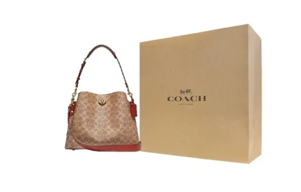 Женская сумка Coach Willow, коричнево-желтая