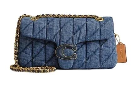Женская сумка Coach Tabby, средняя, цвета индиго