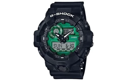Мужские часы Casio с двойным дисплеем, черный ремешок