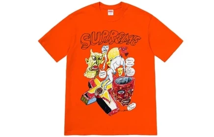 Мужская футболка Supreme x Daniel Johnston, оранжевая
