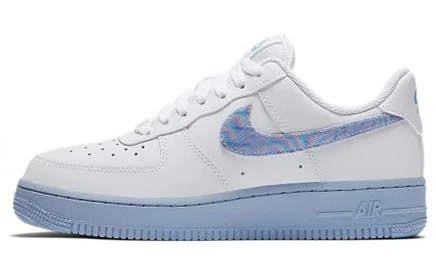 Женские кроссовки Nike Air Force 1 Low, бело-голубые