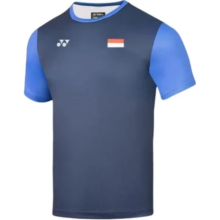 Унисекс-футболка Yonex с коротким рукавом, темно-синяя