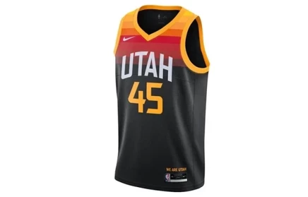 Мужская баскетбольная майка Nike NBA Utah Jazz Mitchell 45, черная