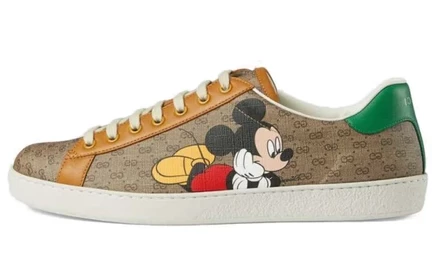 Кеды Gucci Ace Low Disney, Микки Маус, бежевые