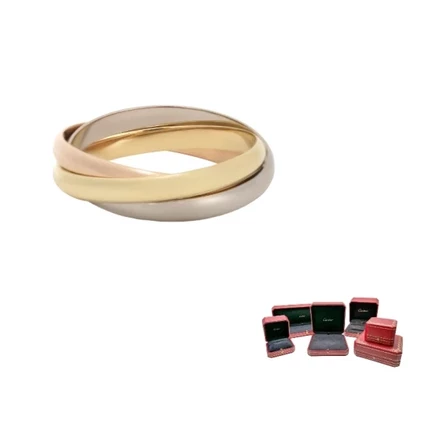 Кольцо Cartier Trinity, золото 18К, унисекс, три цвета