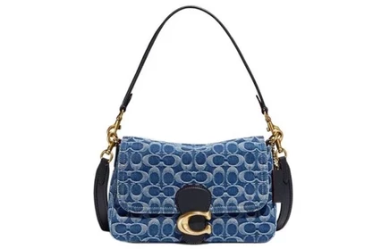 Женская сумка Coach Tabby, текстильная, джинсовая