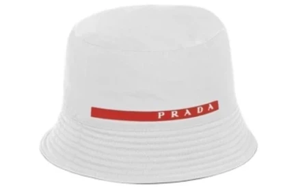 Мужская панама Prada из хлопка и полиэстера, белая
