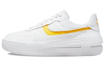 Женские кроссовки Nike Air Force 1, бело-желтые