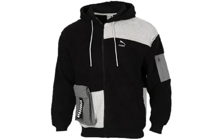 Мужская бархатная куртка Puma, черно-серая