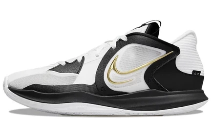Мужские кроссовки Nike Kyrie Low 5, белые с черным и золотым