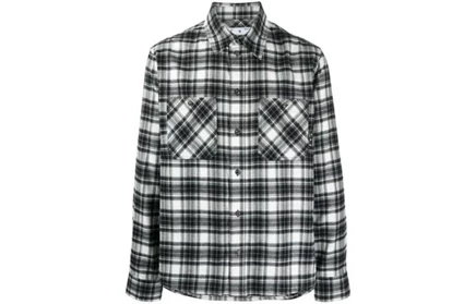 Мужская рубашка Off-White Allover Check, черная