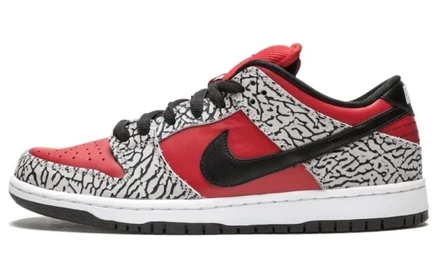 Мужские кроссовки Nike SB Dunk Low Supreme, красно-серые