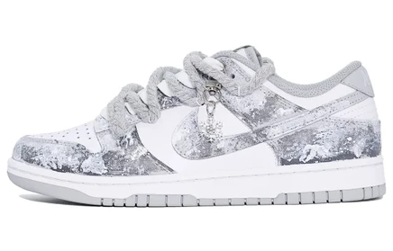 Унисекс кроссовки Nike Dunk Low, черно-серо-белые