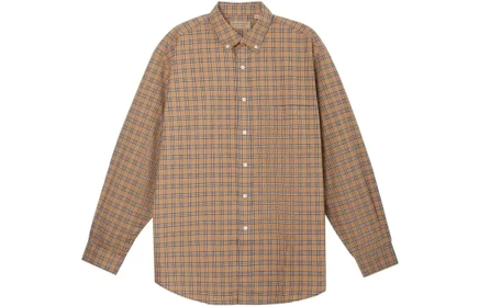 Мужская хлопковая рубашка Burberry Small Scale Check, желтая