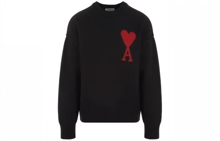 Свитер Ami Paris Ami De Coeur, черный