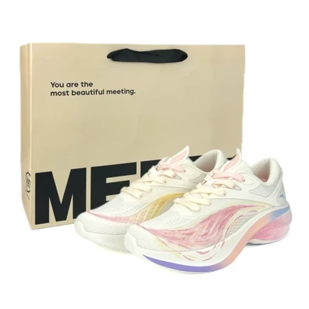 Anta Leaf 5.0 Abrasion Resistant Lightweight Low top A Flowfoam Racing City Commuting Running Shoes Women's цвет слоновой кости белый
