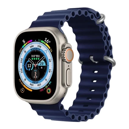Ремешок Vobafe для Apple, силиконовый, синий