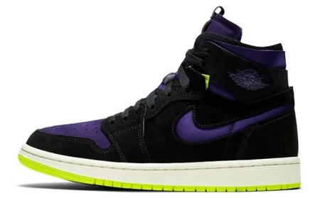 Женские кроссовки Jordan 1 Zoom Air, черно-фиолетовые