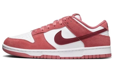 Женские кроссовки Nike Dunk Low Valentine, бело-розовые