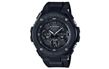 Мужские часы Casio G-Steel GST-S100G-1B, черный циферблат