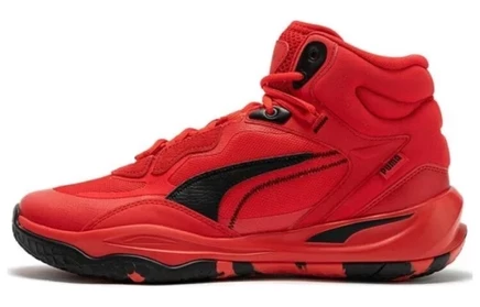 Мужские кроссовки PUMA Playmaker Pro Mid, красно-черные