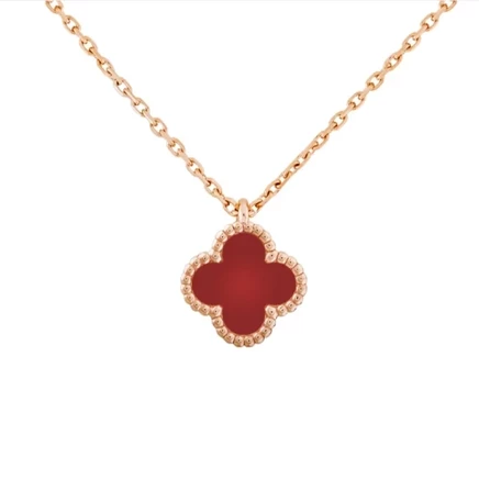 Колье Van Cleef & Arpels, розовое золото, красное