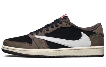 Кроссовки Jordan 1 Retro Low Travis Scott, мокко