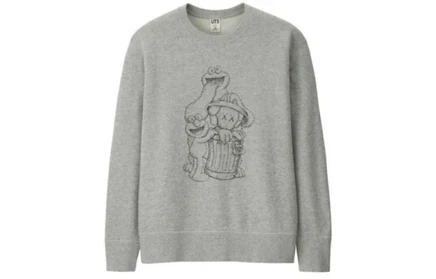 Свитшот KAWS x Uniqlo x Sesame Street, серый