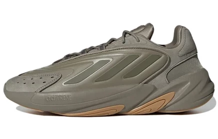 Кроссовки adidas Ozelia, оливковые с бежевой подошвой