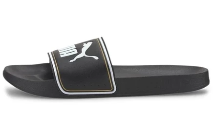 Женские шлёпанцы Puma Leadcat FTR, черно-золотисто-белые