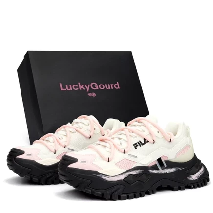 Женские кеды Fila Fusion Heart, розово-белые