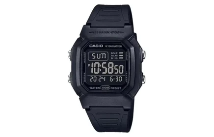 Мужские часы Casio EDIFICE W-800H-1B, черный циферблат