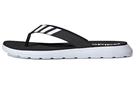 Женские шлепанцы Adidas Comfort, черно-белые