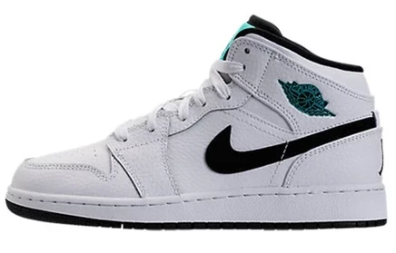 Детские кеды Jordan 1 Retro Mid GS Hyper Jade