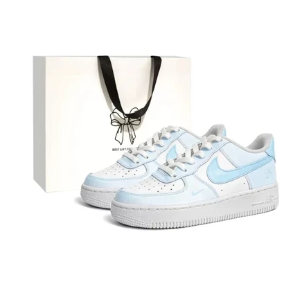 Женские кеды Nike Air Force 1 Bluebell, сине-белые