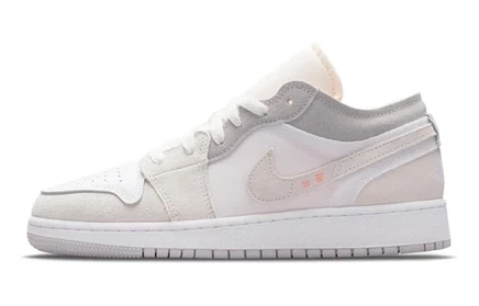 Кеды для детей Jordan 1 Low, кремово-белые и серые