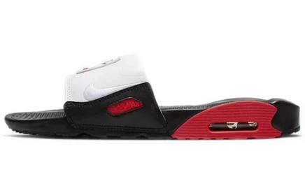 Женские сланцы Nike Air Max 90 Slide, черно-красные