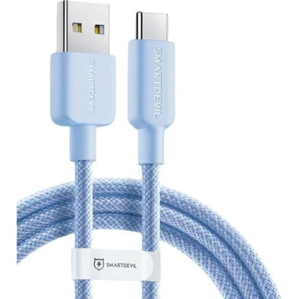 Кабель USB-A — USB-C Flashing Demons, голубой