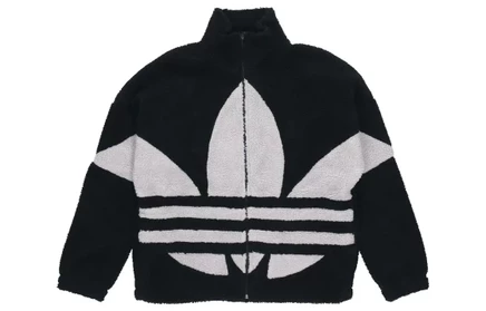 Флисовая куртка adidas Originals Trefoil, черная