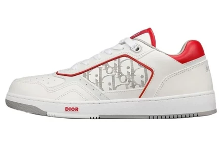 Мужские кроссовки Dior B27 Low, бело-красные