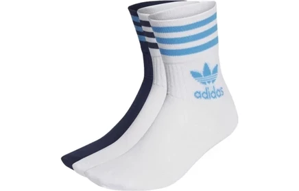 Унисекс-носки adidas Originals, 3 пары, бело-синие