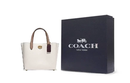 Женская сумка Coach Willow, кожаная, белая