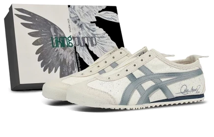 Унисекс кроссовки Onitsuka Tiger Mexico 66, бежево-синие