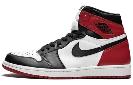 Кроссовки Jordan AJ1 High OG, чёрно-белые